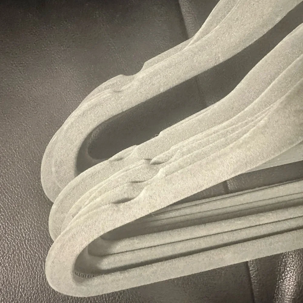 15 thin velvet mini stainless steel gray hangers small children’s pet’s hangers